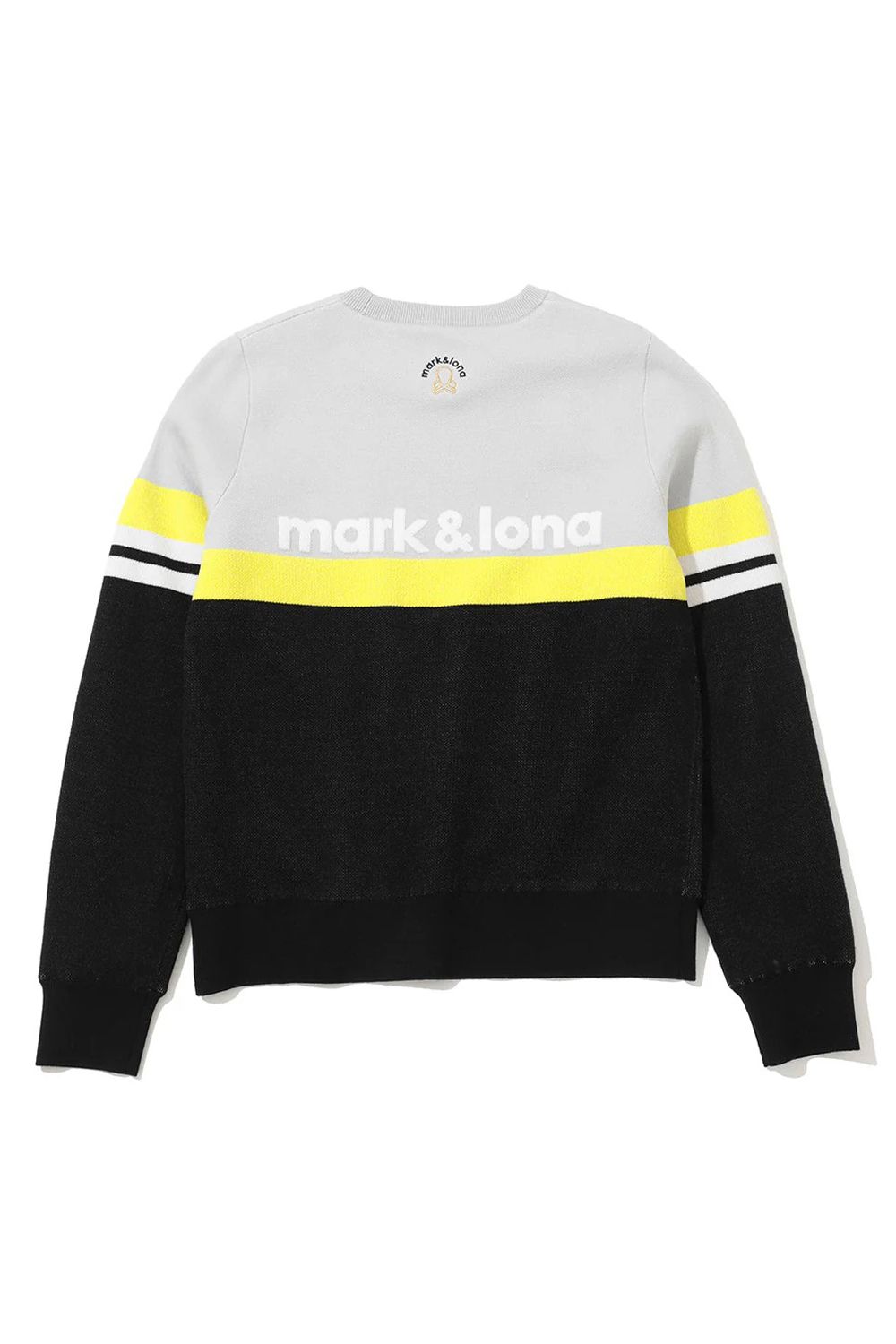 【2025AW】【レディース】 GRAVITY DUAL TONE SWEATER / バイカラーデザイン ブランクスカル ニットプルオーバー (ブラック)