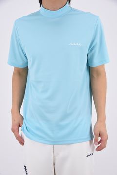 【26SS】 MOCK NECK / バックプリント ベーシック モックネックTシャツ (ブルー)
