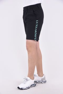 SUPER STRETCH LOGO SHORT PANTS /  スーパーストレッチ ロゴ ショートパンツ (ブラック/ブルー)