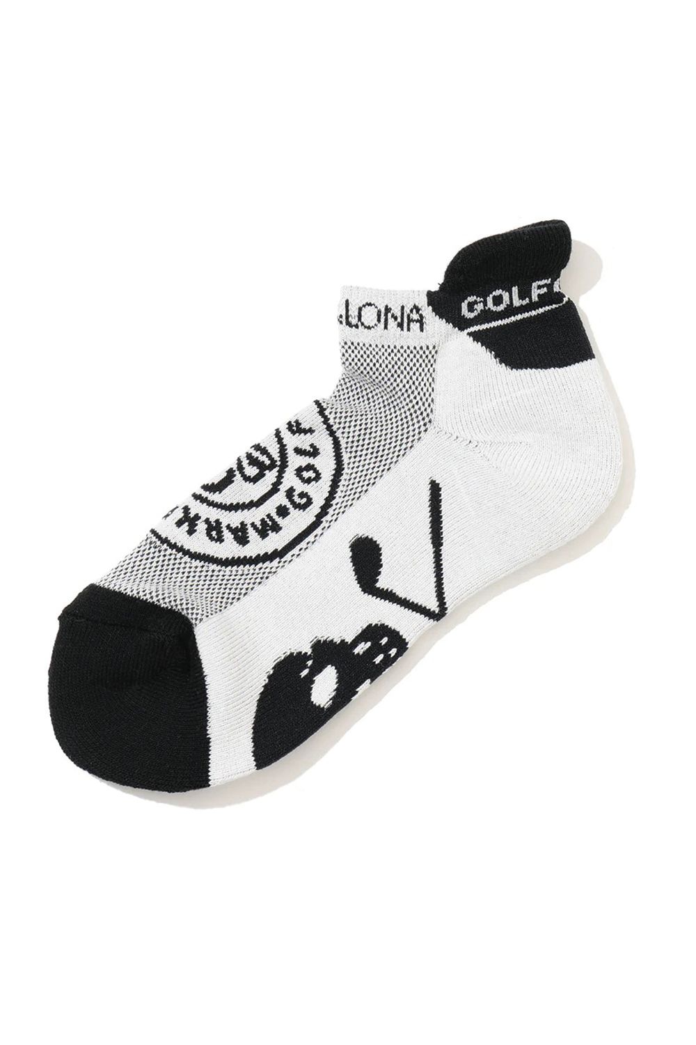 【26AW】【レディース】 CIRCLE ICON SNEAKER SOCKS / ジャパンメイド サークルスカルジャカード スニーカー丈 ローソックス (ホワイト)