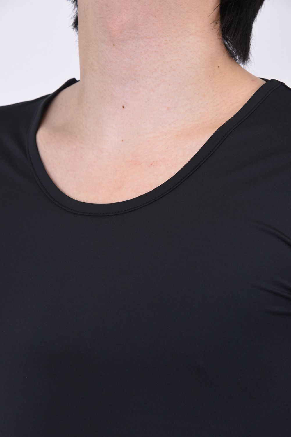 【期間限定ポイント10倍】U NECK / ブランドロゴ ロングスリーブ Uネックインナー (ブラック)