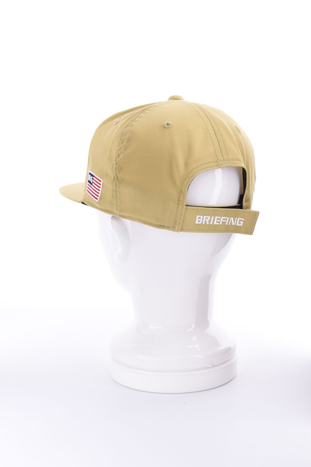 【26AW】 MEN’S BOX LOGO FLAT VISOR CAP / ボックスロゴ刺繍 フラットキャップ (ベージュ)