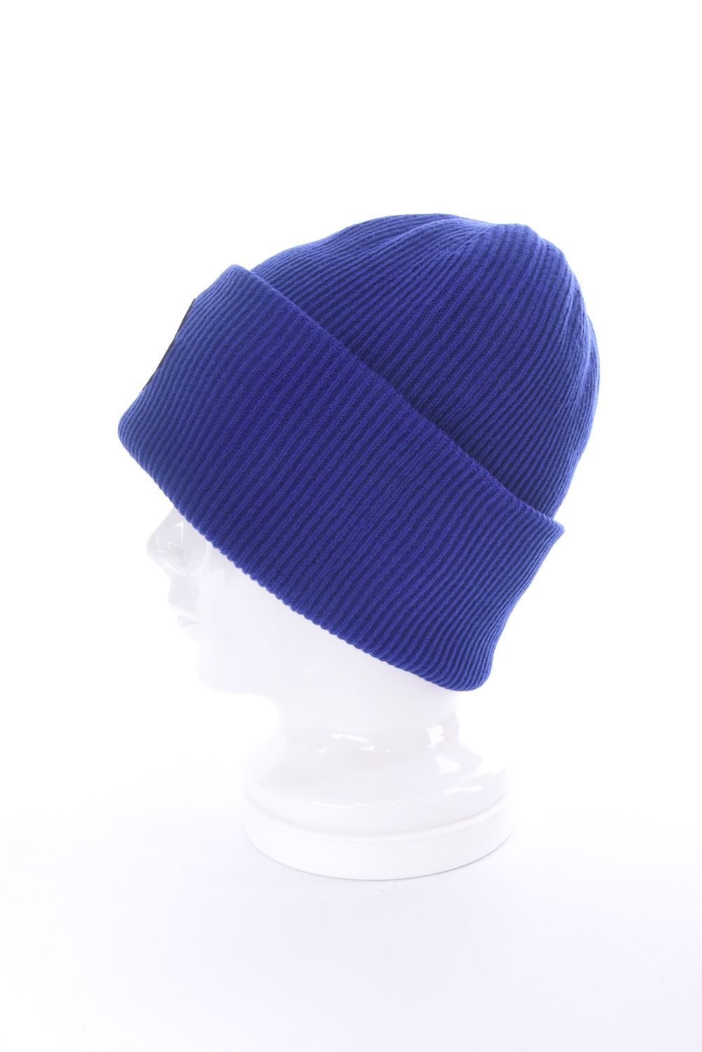 EVER WHOLE GARMENT MERINO BEANIE / ブランクスカルワッペン カラビナ付き ワッチキャップ (ブルー)