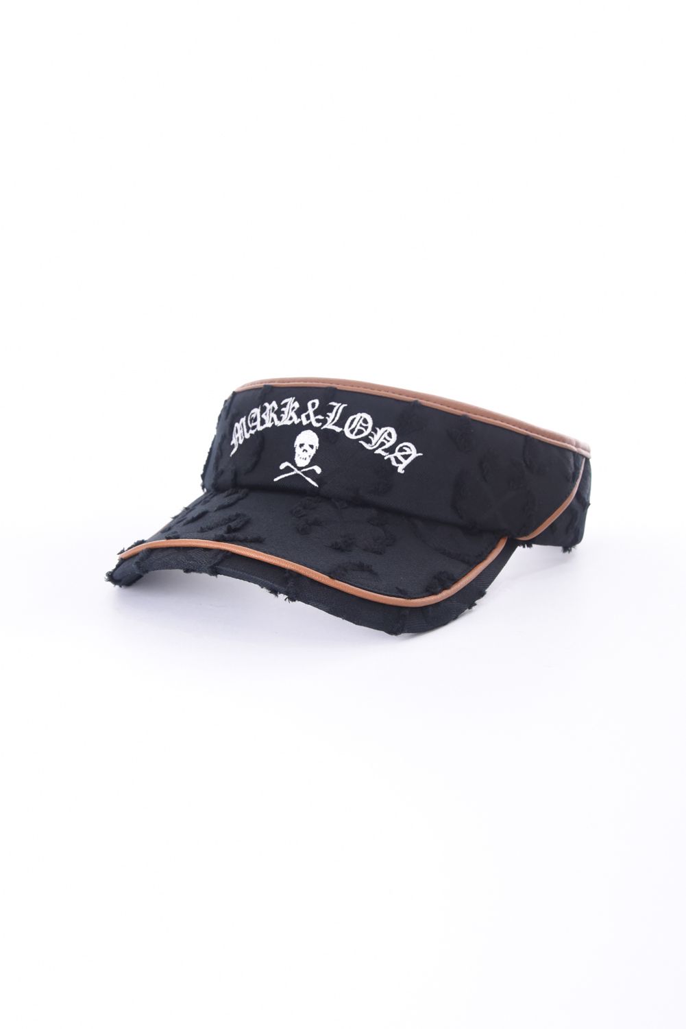 【26SS】 IMPERIAL CUT JACQUARD VISOR / 3Dモノグラム生地 レザーパイピング サンバイザー (ブラック)