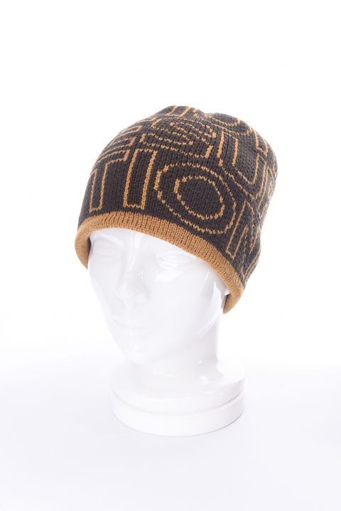 LOGO MONOGRAM KNIT CAP / ロゴモノグラム ビーニー ニットキャップ (ブラウン×キャメル)