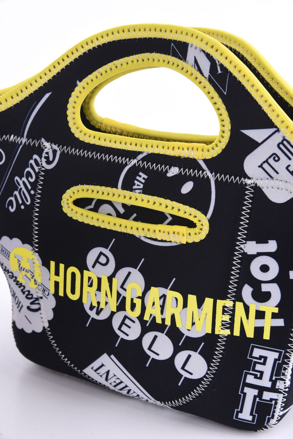 MINI TOTE BAG / VINTAGEモチーフ サガラワッペン 2WAYミニトートバッグ ブラック
