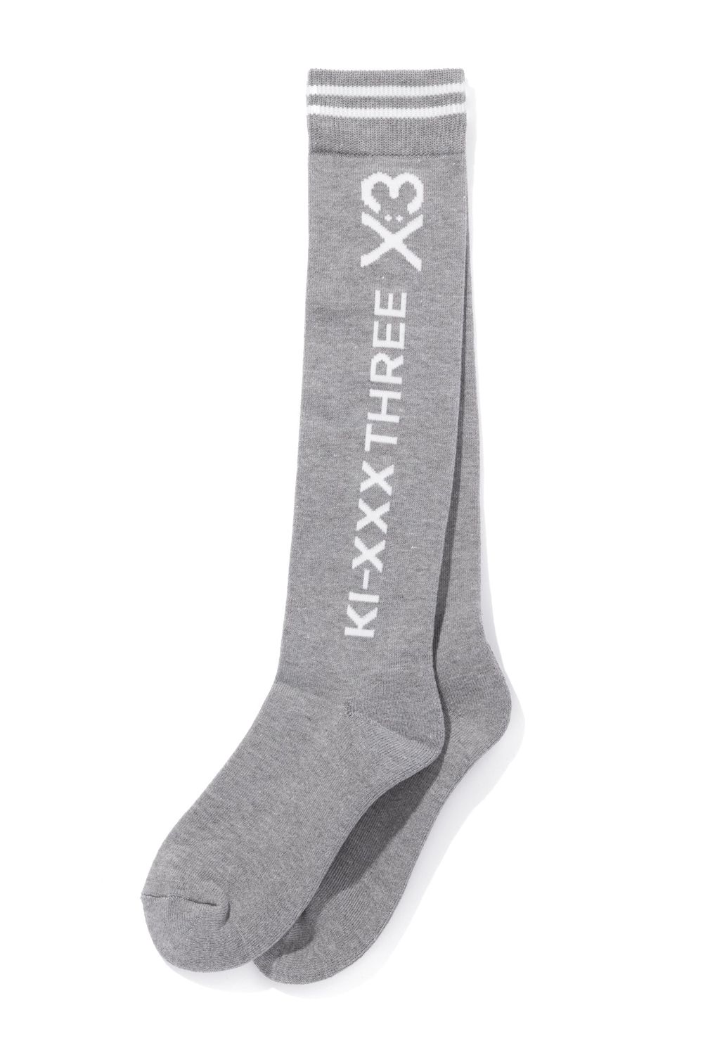 【26AW】【レディース】 KNEE HI SOCKS / ブランドロゴ ニーハイソックス (ヘザーグレー)
