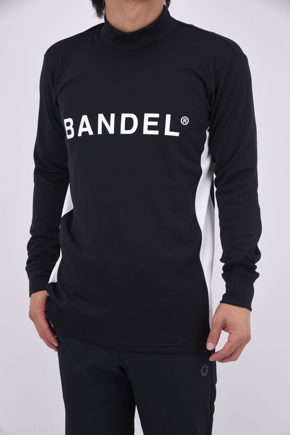 【25AW】 INSEAM SWITCH MOCKNECK SHIRTS / インシームスウィッチ長袖モックネック (ブラック)