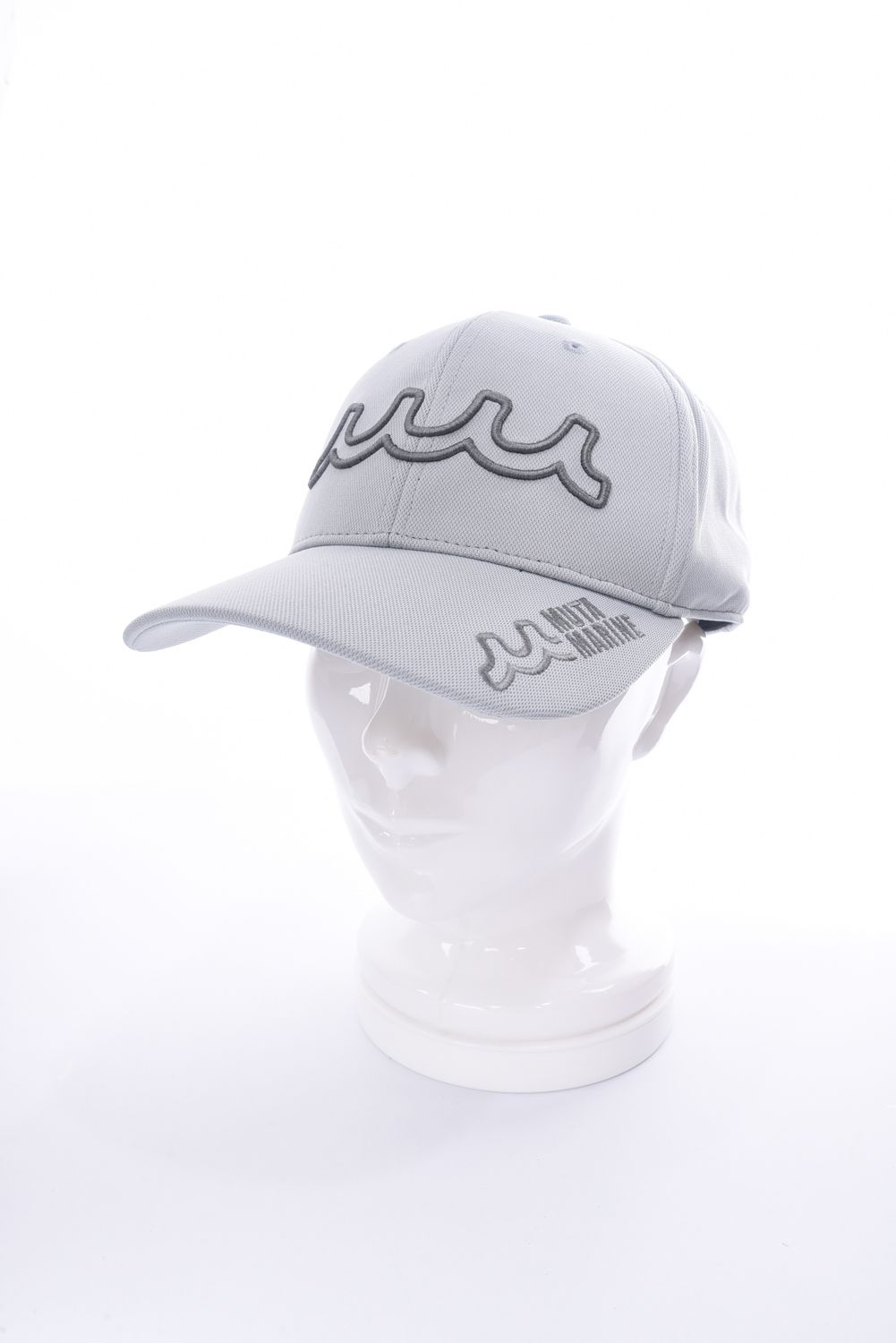 muta - WAVE BRIM LOGO CAP / ブリムロゴ 刺繍 キャップ グレー 