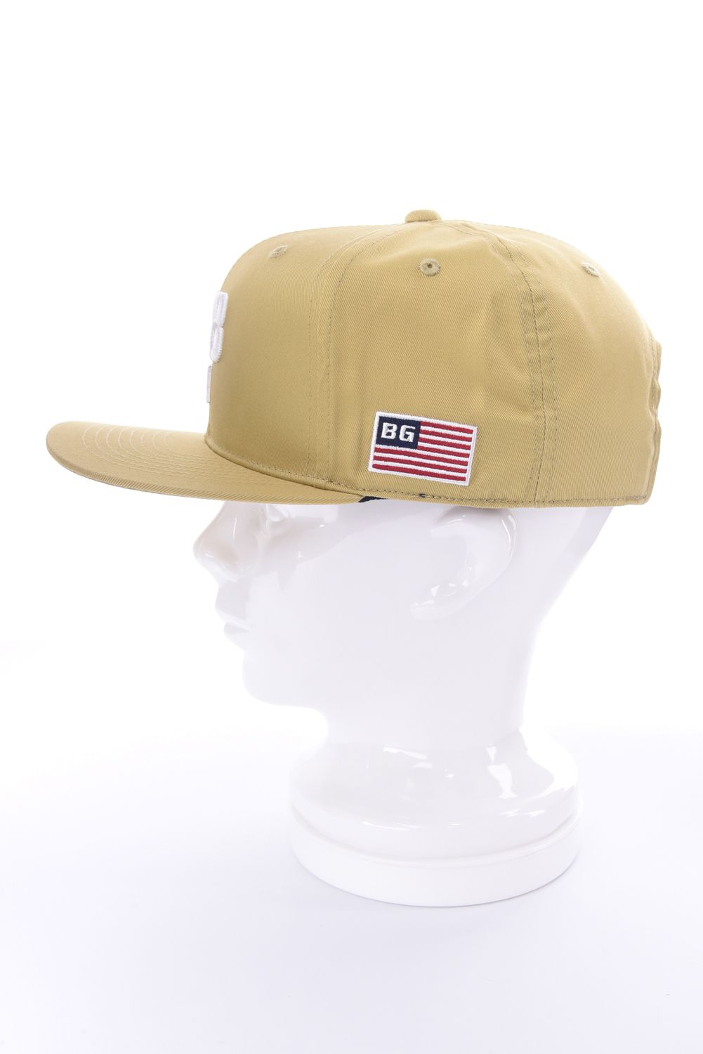 【26SS】 MEN’S BG LOGO FLAT VISOR CAP / BGロゴ フラットキャップ (ベージュ)