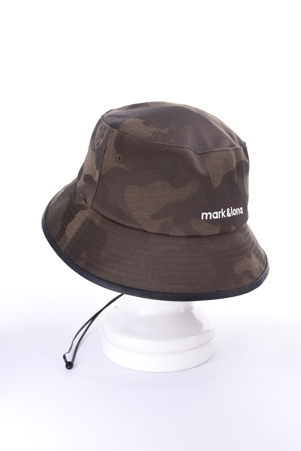 GAUGE CRYSTAL ICON HAT / オリジナルカモジャカード ドローコード付き バケットハット (ブラウン)