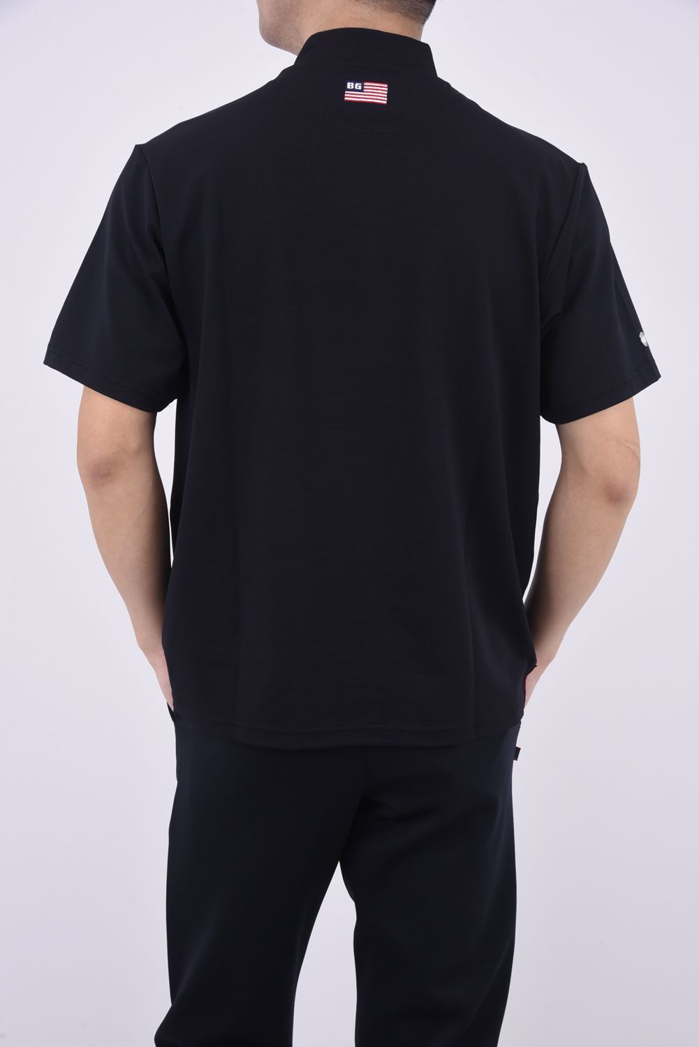 BRIEFING - MENS BIAS HIGH NECK / ブランドロゴ モックネック Tシャツ