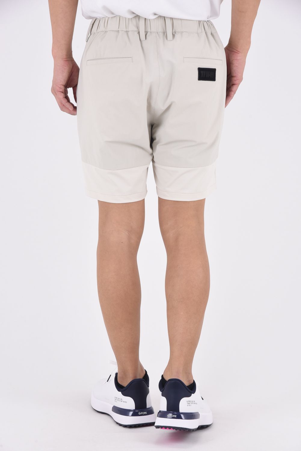 【26SS】 COMBINATION SHORTS / 接触冷感 異素材切り替え ショートパンツ (ベージュ)
