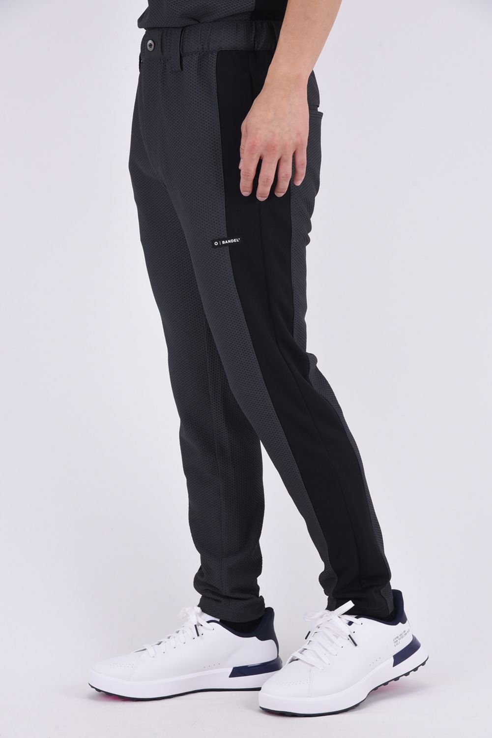 【26SS】 DRY WAFFLE SWITCH TAPERD PANTS / ドライワッフル サイド切り替え テーパードパンツ (チャコールグレー)