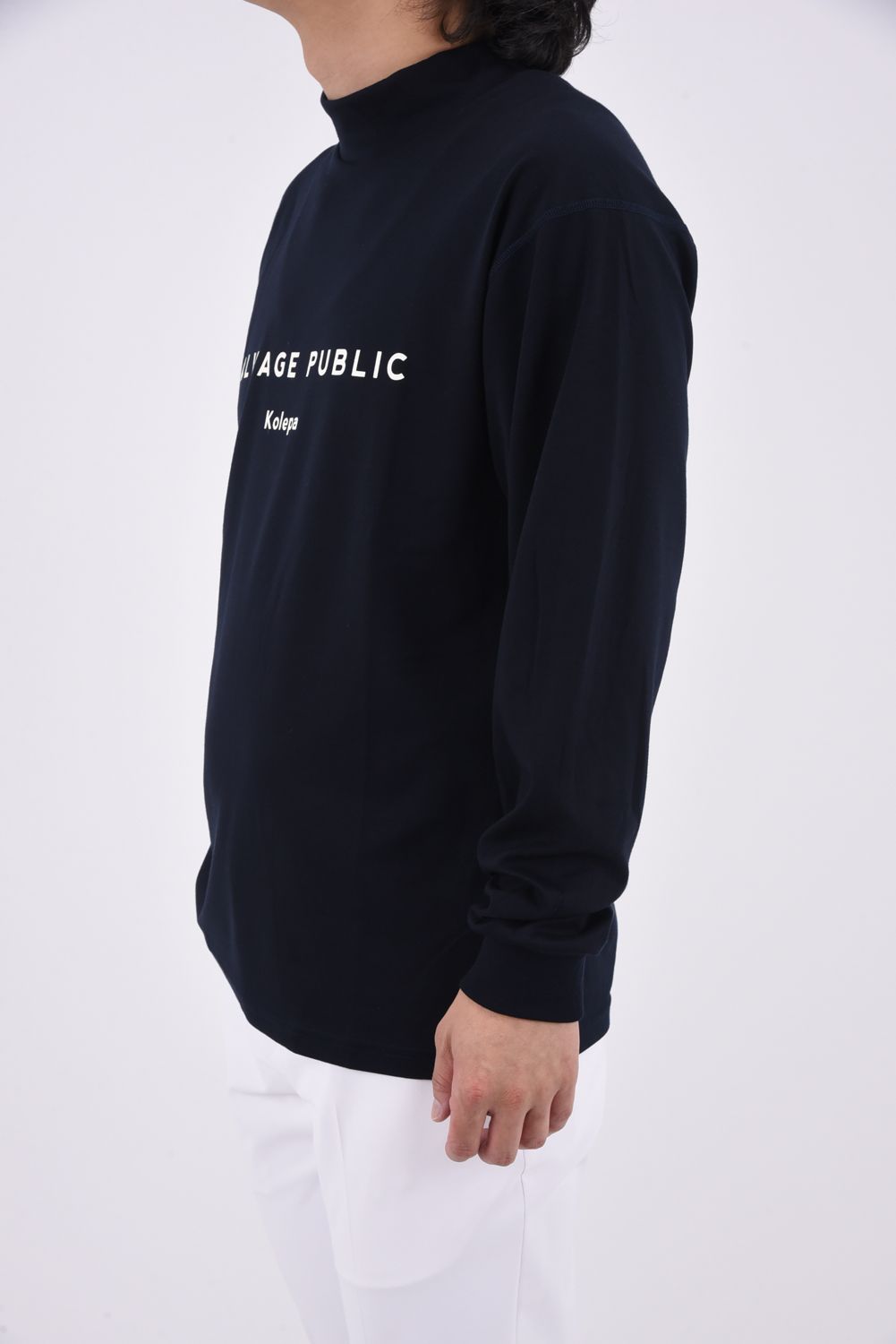 Kēhaupaʻa ICEPACK Mockneck L/S (Golfing) / ゴルフィング プリント ロングスリーブ モックネックシャツ (ネイビー)