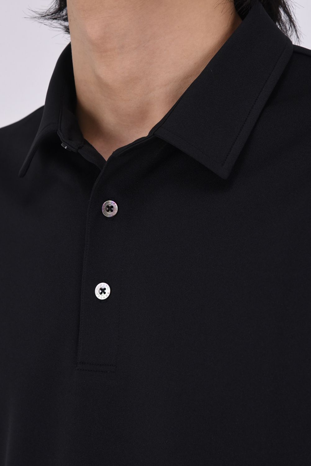 【26SS】 HEAT PUNCHING POLO SHIRT / バックロゴ パンチング ポロシャツ (ブラック)