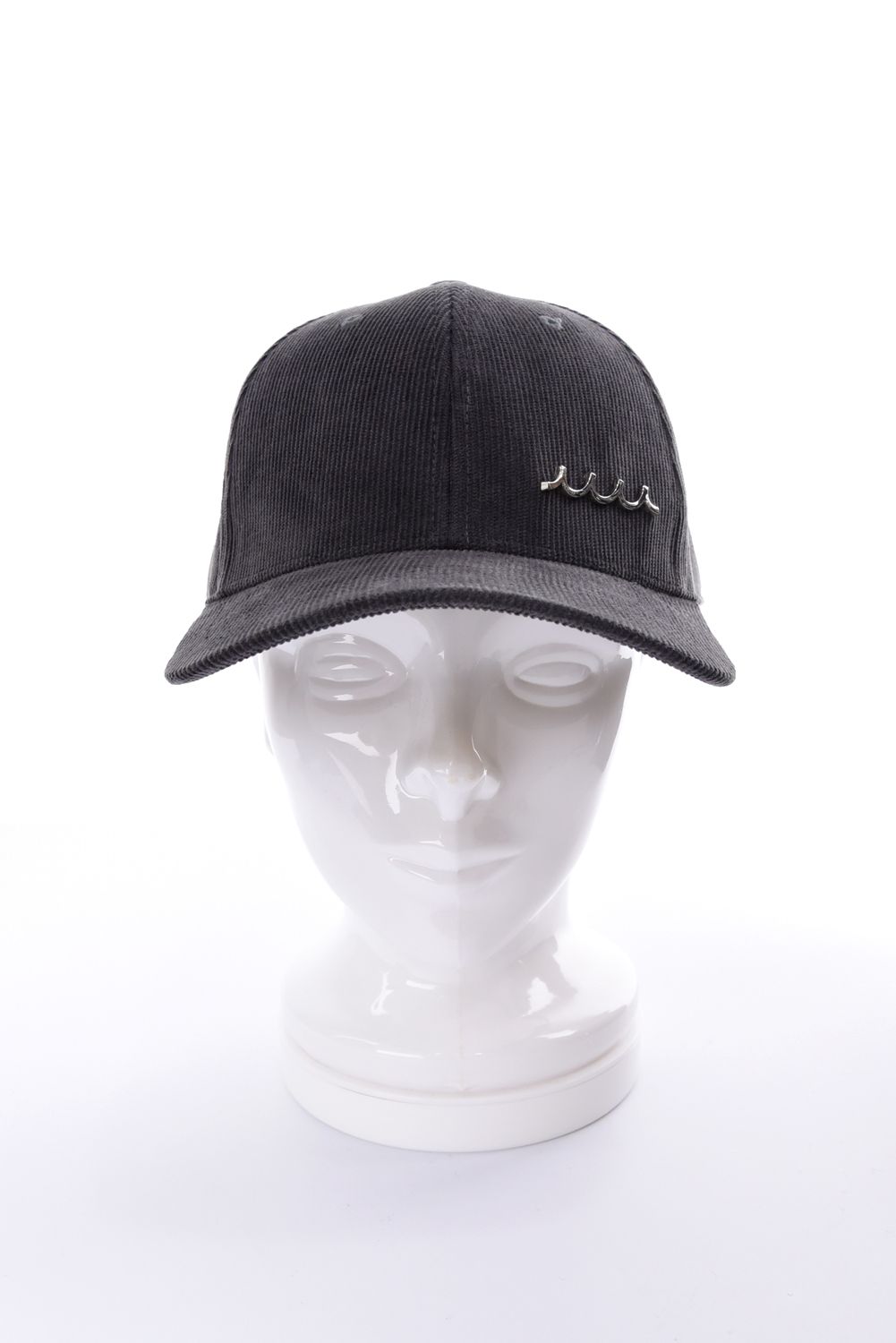 【26AW】 METAL LOGO CORDUROY CAP / WAVEメタルプレート コーデュロイキャップ (グレー)