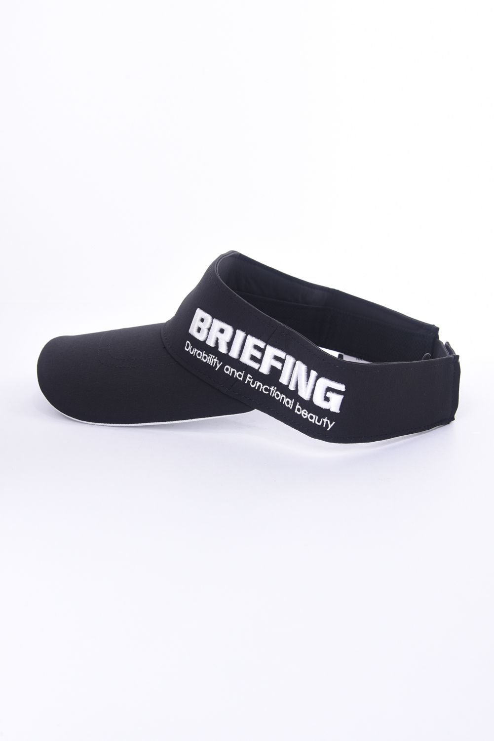 BRIEFING - MENS ROUND LOGO VISOR / ロゴ刺繍 アシンメトリー