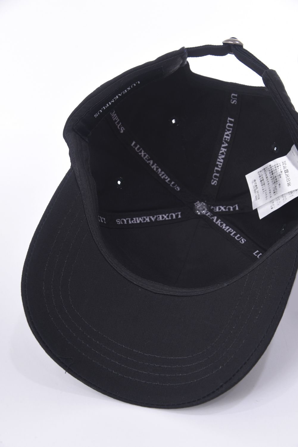 SIDE LOGO CAP / ラインストーンロゴ 6パネルキャップ  (ブラック)