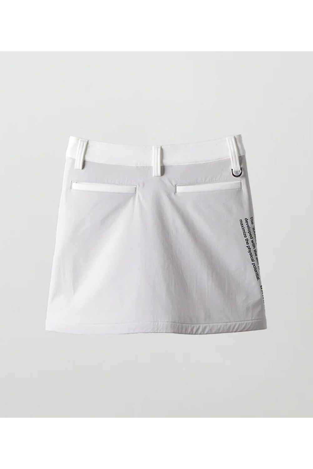 【25AW】【レディース】 SWITCHED FABRIC SKIRT / ボンディング素材 ハイブリッドスカート (ホワイト)