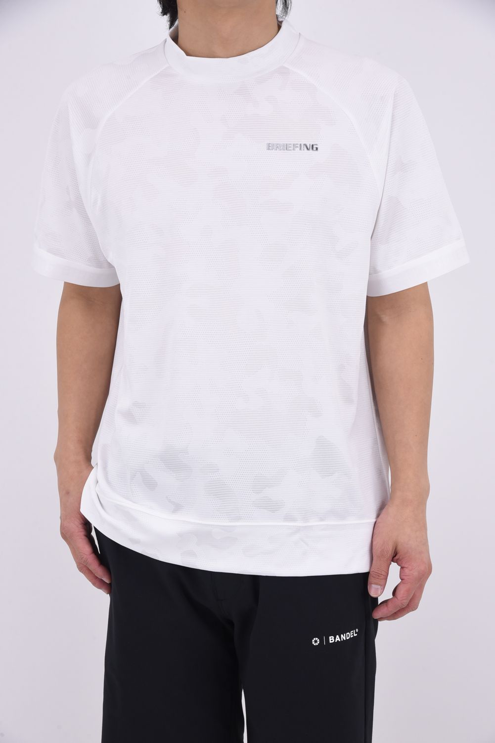BRIEFING ブリーフィング モックネックTシャツ L ベージュ BRIEFINGGOLF - ブリーフィングゴルフ メンズウェア【モックネック