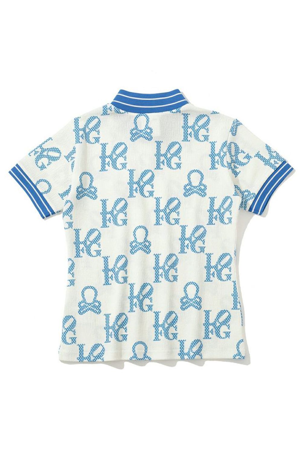 【25SS】【レディース】 EVER MONOGRAM MOCK NECK TEE / ブランクスカル チェッカーフラッグモノグラム モックネックTシャツ (ホワイト)