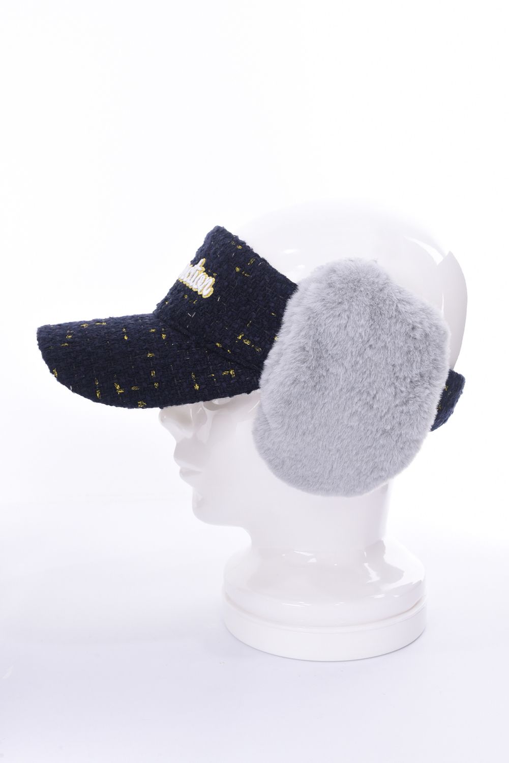 Resurrection - GM LAYER LOGO BOA EARMUFFS SUNVISOR No.2/ ロゴ刺繍 GMレイヤー イヤーマフ  サンバイザー ネイビー | GOSSIP GOLF