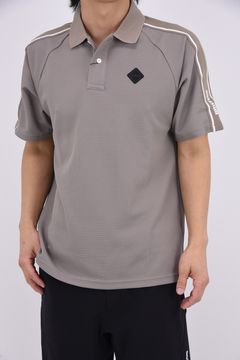 【26SS】 MEN'S LINE POLO RF / カノコ生地 ラインロゴテープ リラックスフィット ポロシャツ (ライトブラウン)