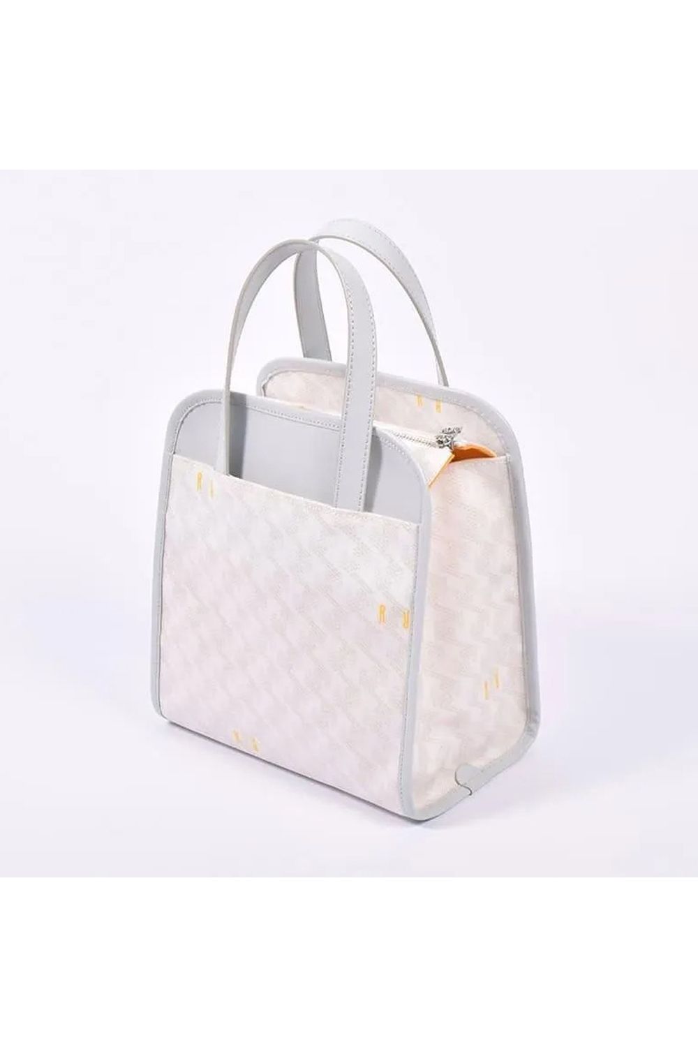 【26SS】 LANIUS TETRA (ラニウス テトラ) / ブランドオリジナルテキスタイル スリム カートバッグ (モノホワイト)*