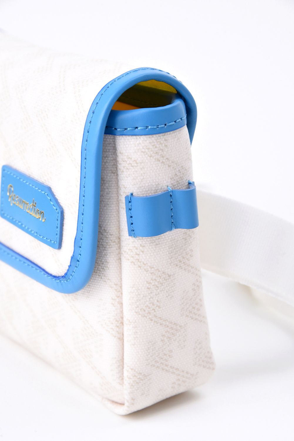 【GOSSIP GOLF別注商品】 Aix (アイクス)  / ブランド オリジナルテキスタイル ウエストポーチ （ウルトラマリン / Hイエローライニング） (4月末入荷予定）