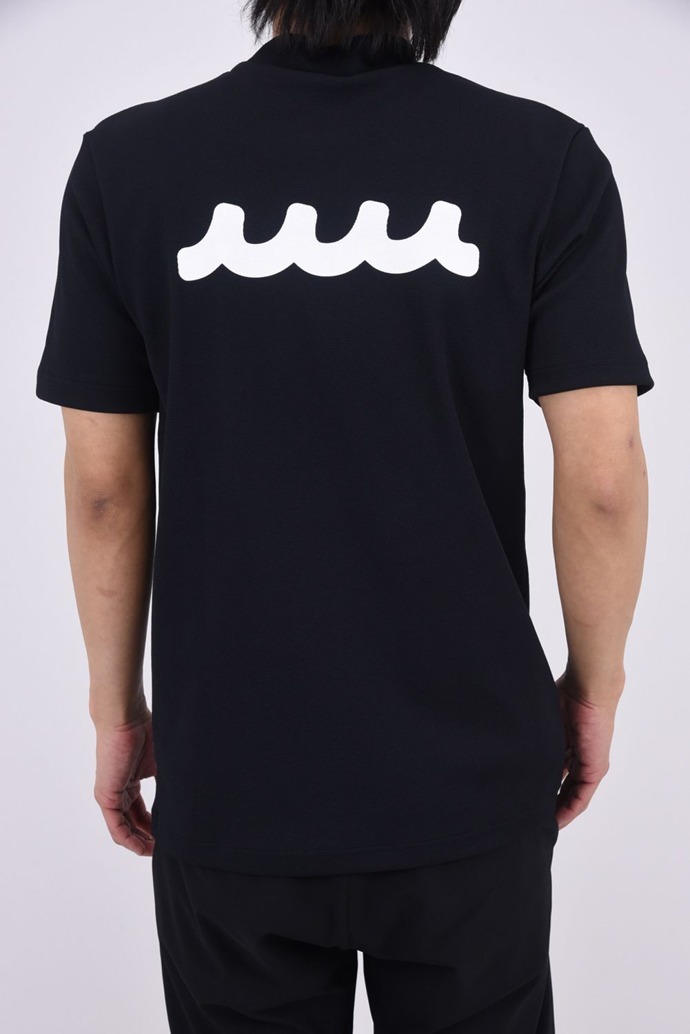 POPCORN KNIT MOCK SHIRTS / ポップコーンニット モックネックシャツ (ブラック)