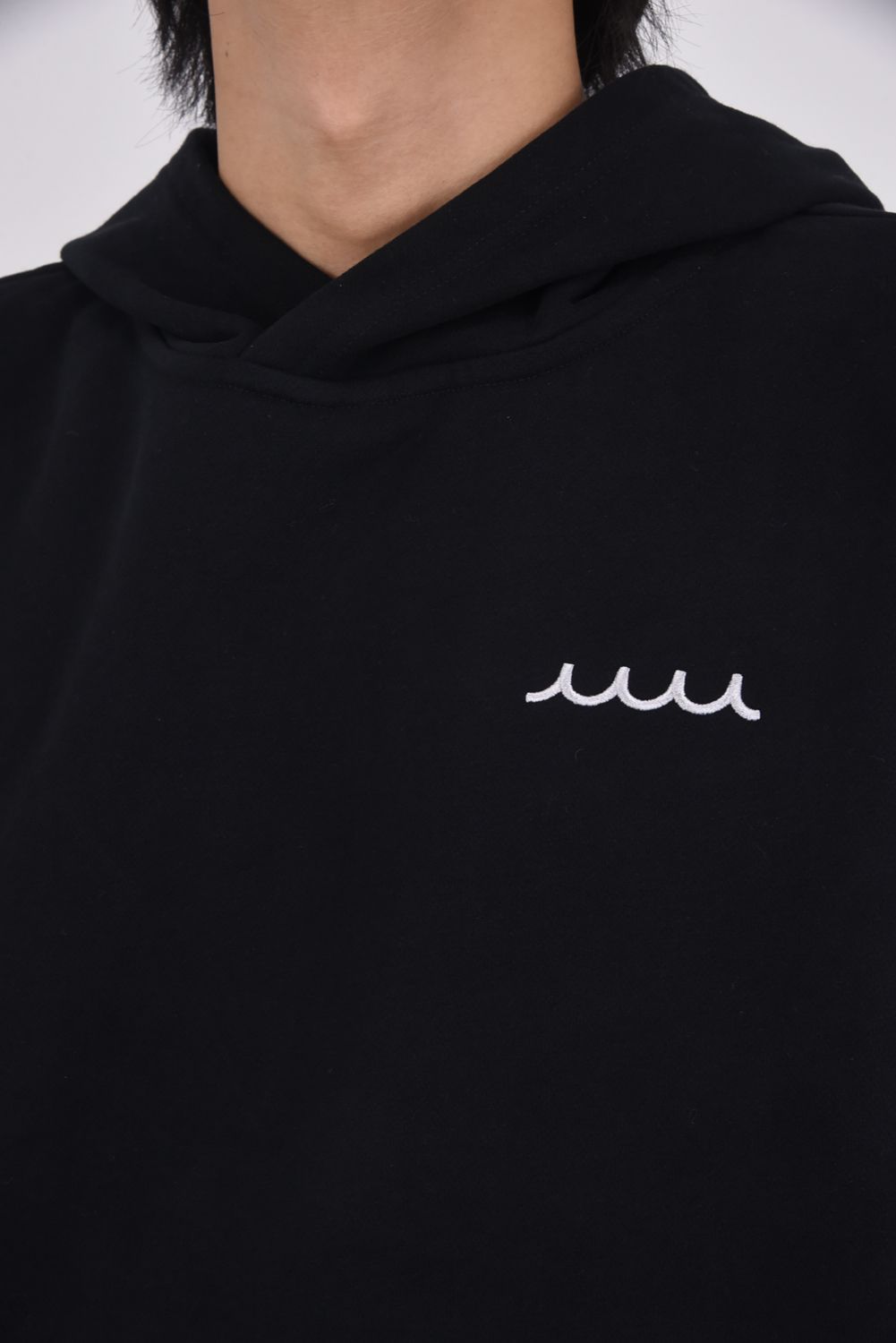 【25AW】【ユニセックス】 BIG PULLOVER HOODIE (BICOLOR) / ビッグシルエット バイカラー プルオーバーパーカー (ブラック)