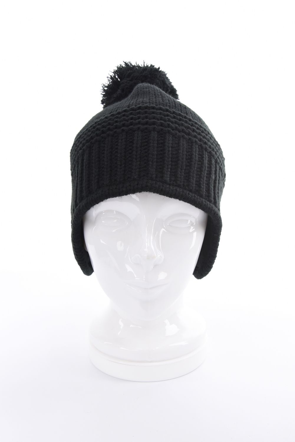 【26AW】 EAR WARMER KNIT CAP / イヤーウォーマー ニットキャップ  (ブラック)