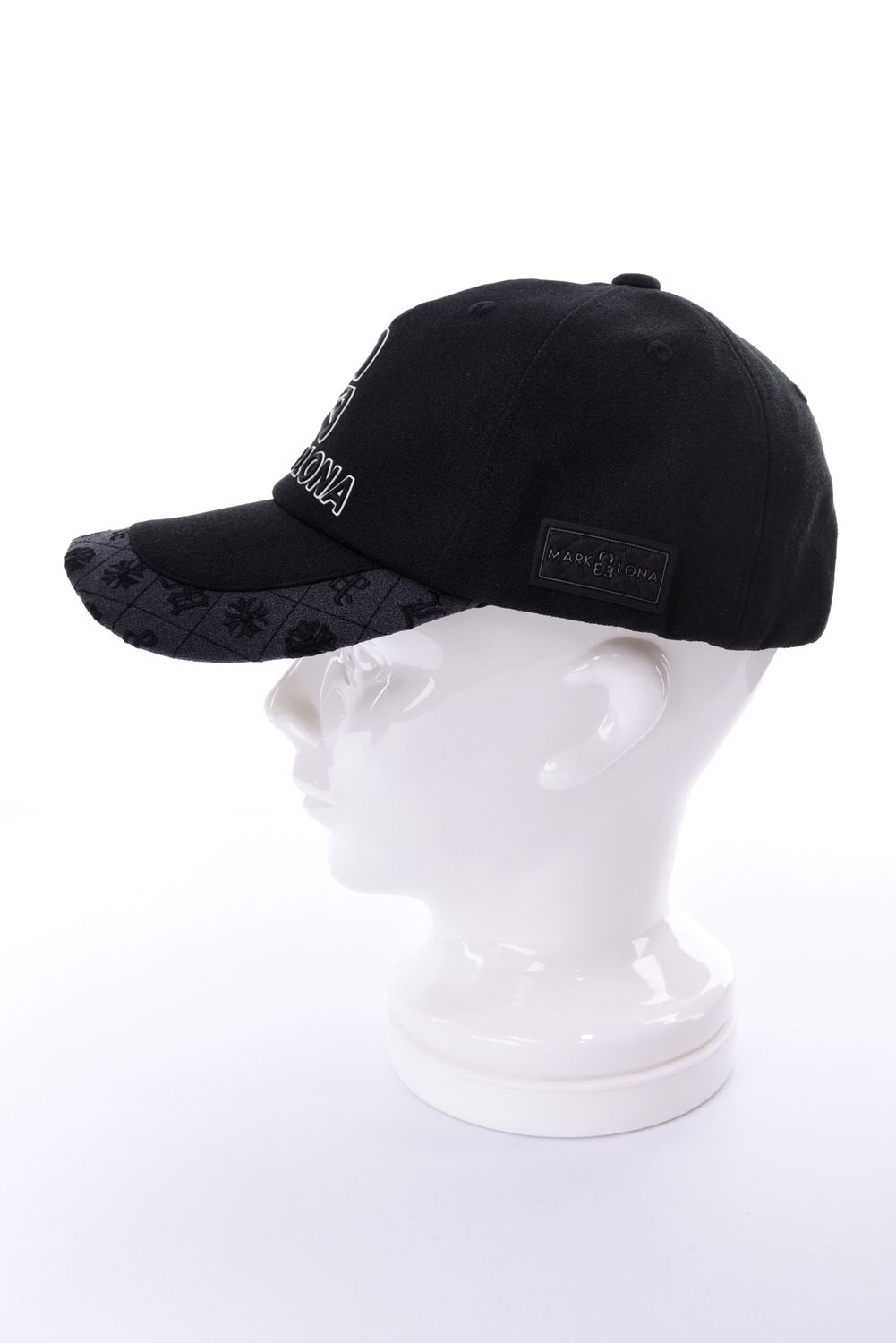 【26AW】 OBLIVION JACQUARD CAP / 3Dブランドロゴ モノグラムパターン刺繍 ベースボールキャップ (ブラック)