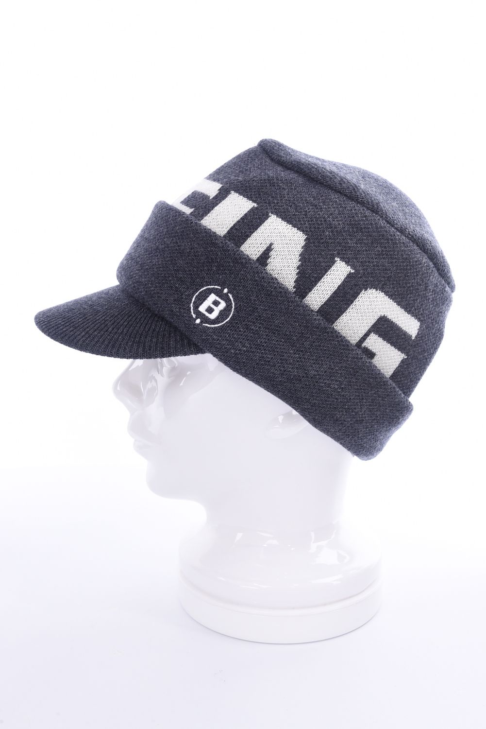 BRIEFING - KNIT WORK CAP / ビッグロゴ ニット ワーク キャップ チャコール | GOSSIP GOLF