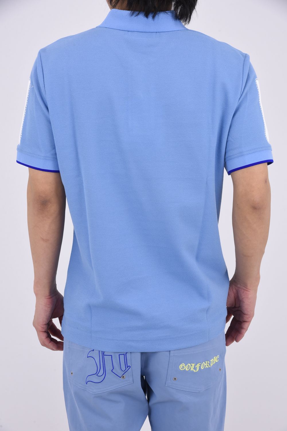 【26SS】 BONES PIQUE POLO / カノコ素材 ジャパンメイド BONEプリント ポロシャツ (サックス)