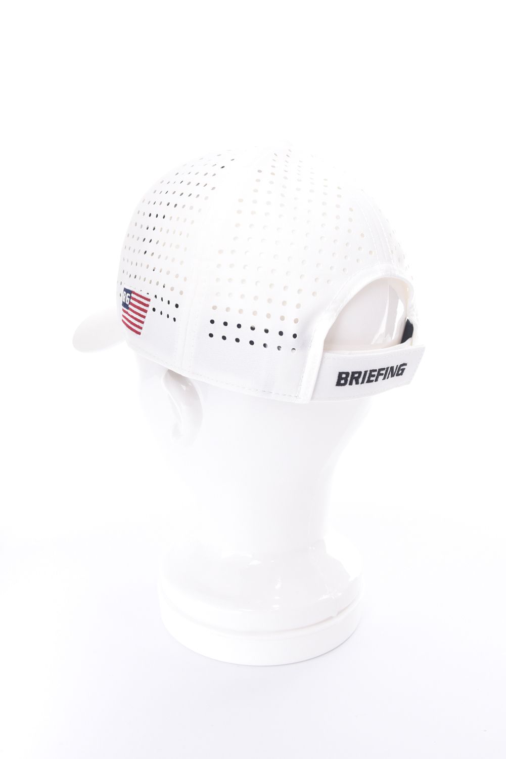 【26SS】 MEN’S PUNCHING MESH INITIAL CAP / イニシャルワッペン パンチングメッシュキャップ (ホワイト)