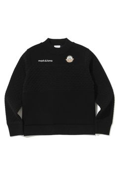 【2025AW】【レディース】 ALIGN HYBRID SWEATER / 異素材切り替え ケーブル編み ハイブリッドプルオーバー (ブラック)