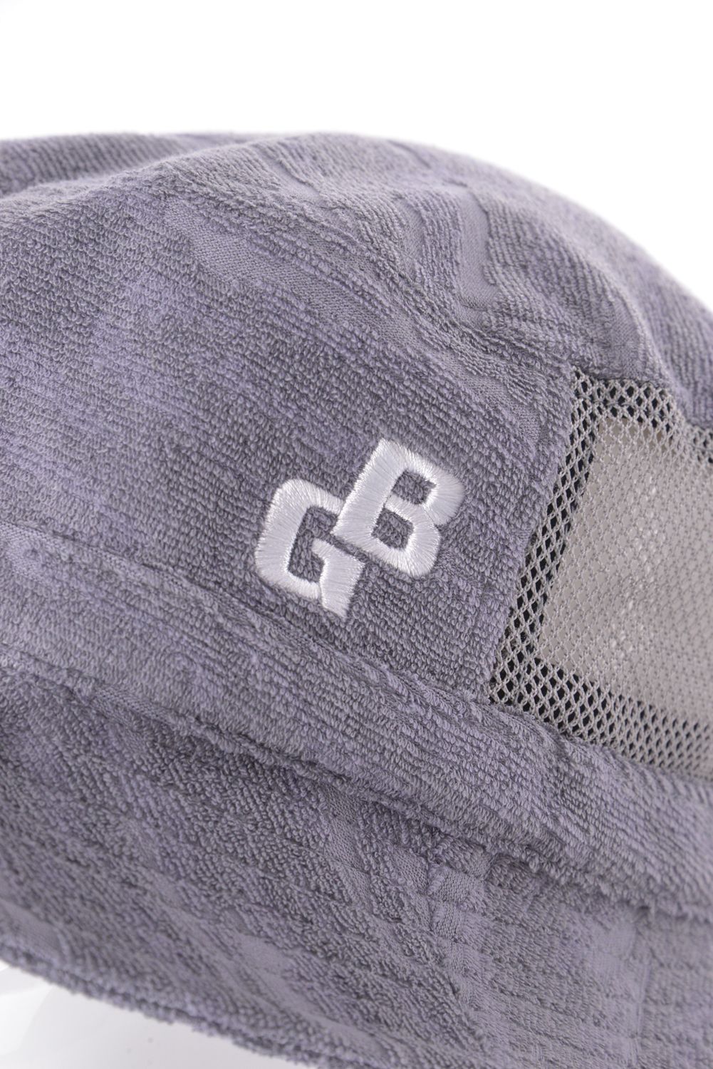 【26SS】 CR MS PILE CAMO JQ BG LOGO HAT / パイル生地 背面メッシュ バケットハット (グレー)