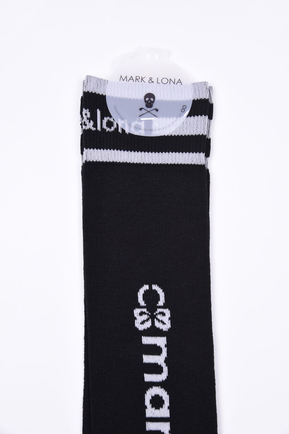 【26AW】【レディース】 SLEEK OVER-THE-KNEE SOCKS / ジャパンメイド サイドロゴジャカード オーバーニーソックス (ブラック)