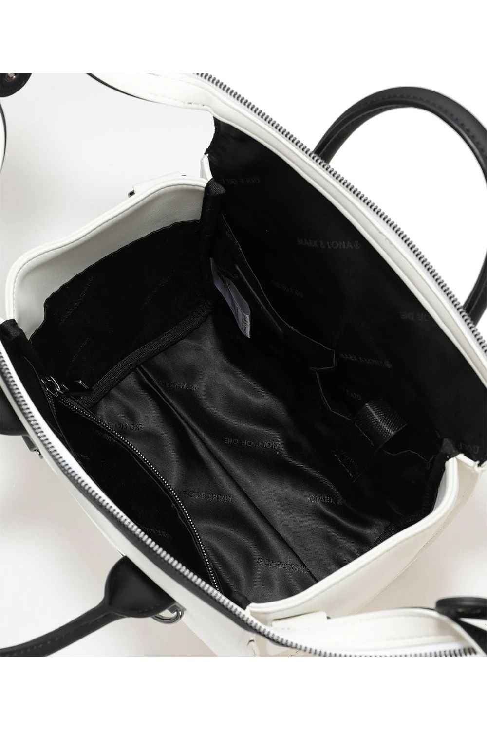 ETERNAL QUILTED BOX BAG / シンセティックレザー サークルスカル キルティング カートバッグ (ホワイト)