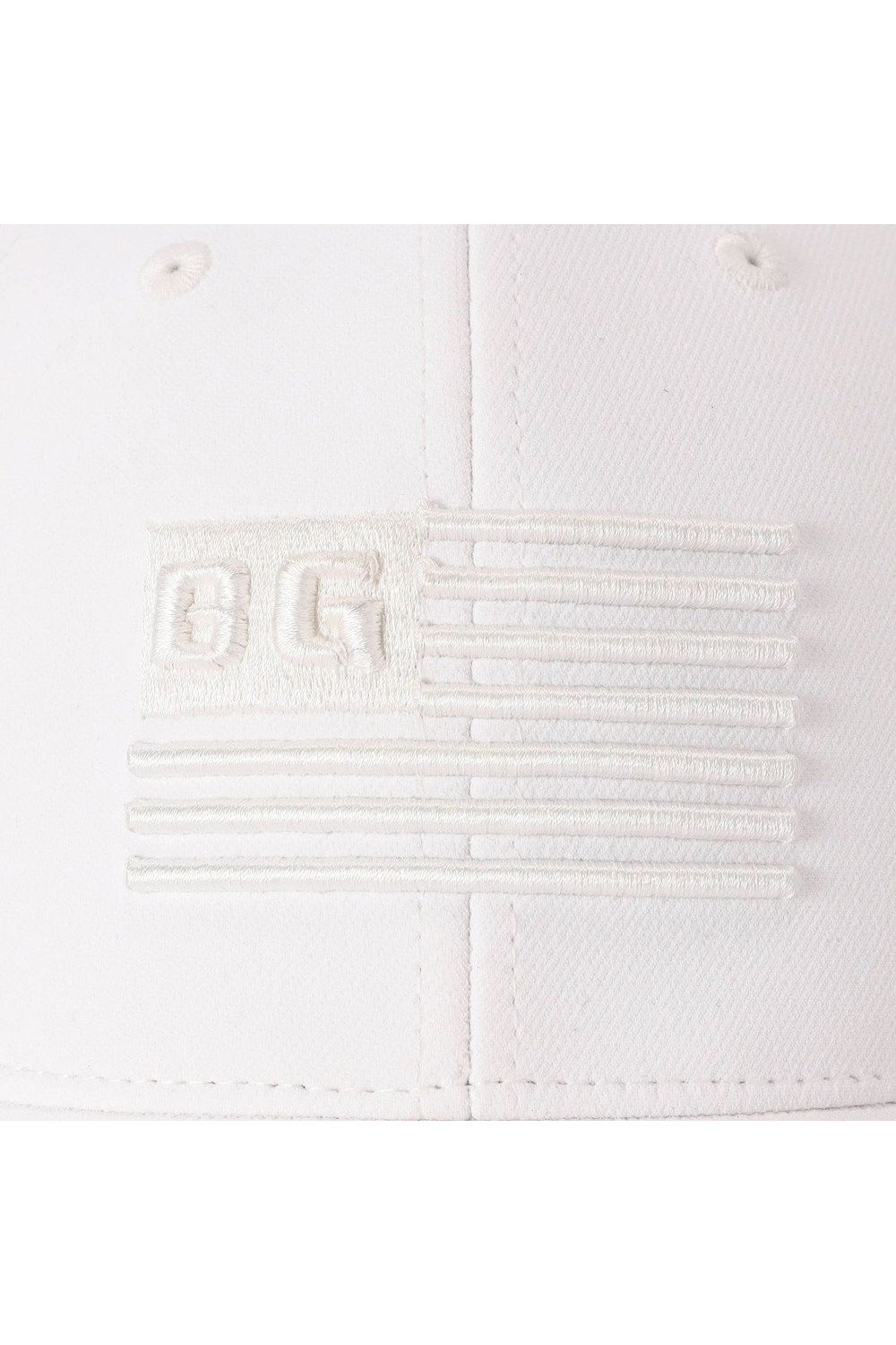 【26AW】 MEN’S BG FLAG CAP / フラッグモチーフ刺繍 キャップ (ホワイト)
