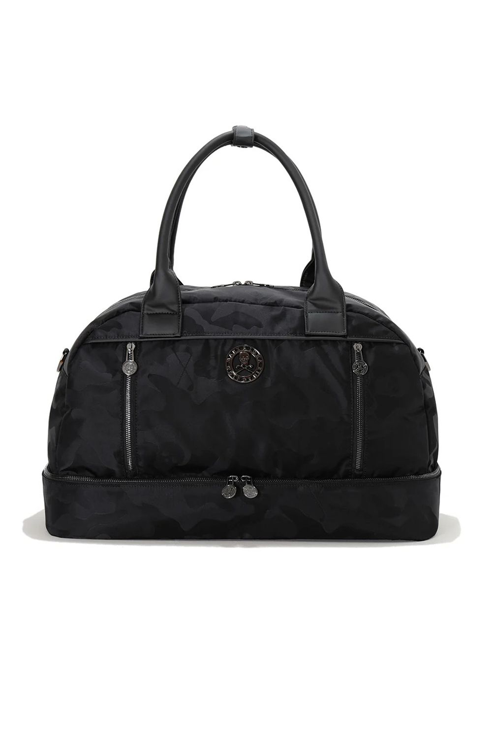 【26AW】 PREMIUM GAUGE BOSTON BAG / コーデュラナイロン シンセティックレザー スカルカモジャカード 2WAYボストンバッグ (ブラック)