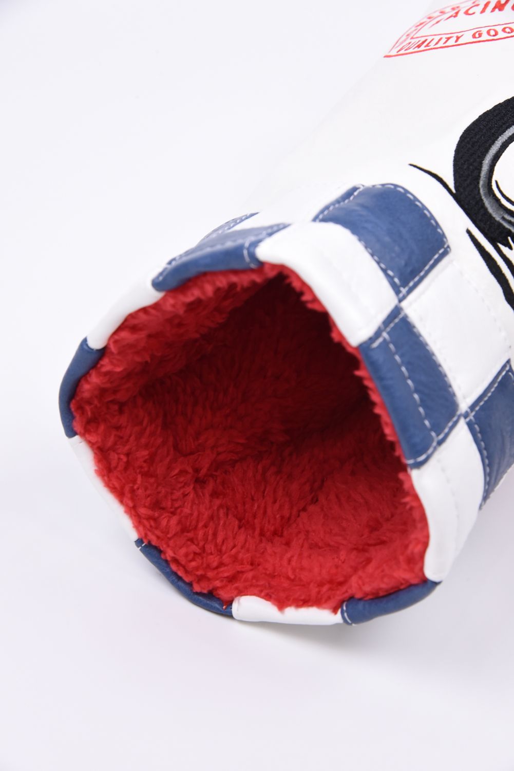 【26AW】【CAPSULE COLLECTION】 CHECKERED SIDECAR DRIVER BARREL COVER / サイドカー刺繍入り バレル型 ドライバーカバー (ホワイト)