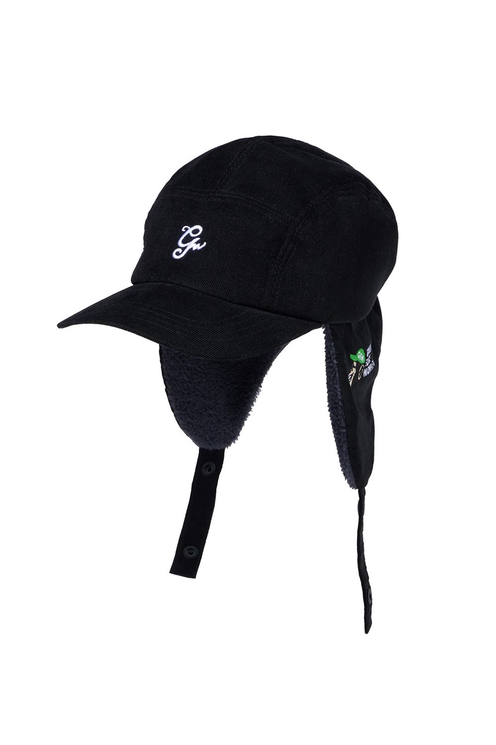 【26AW】 2WAY FLAP CAP / ボア素材 イヤーマフ ベースボールキャップ (ブラック)