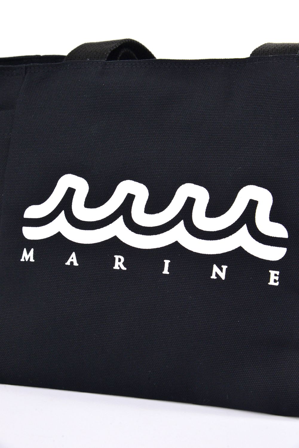 【26SS】 WAVE LOGO ECO BAG / ウェーブロゴ コットンエコバッグ (ブラック)