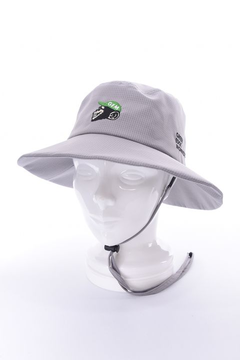 【26SS】 BUCKET HAT / モンキー刺繍ワッペン バケットハット (ライトグレー)