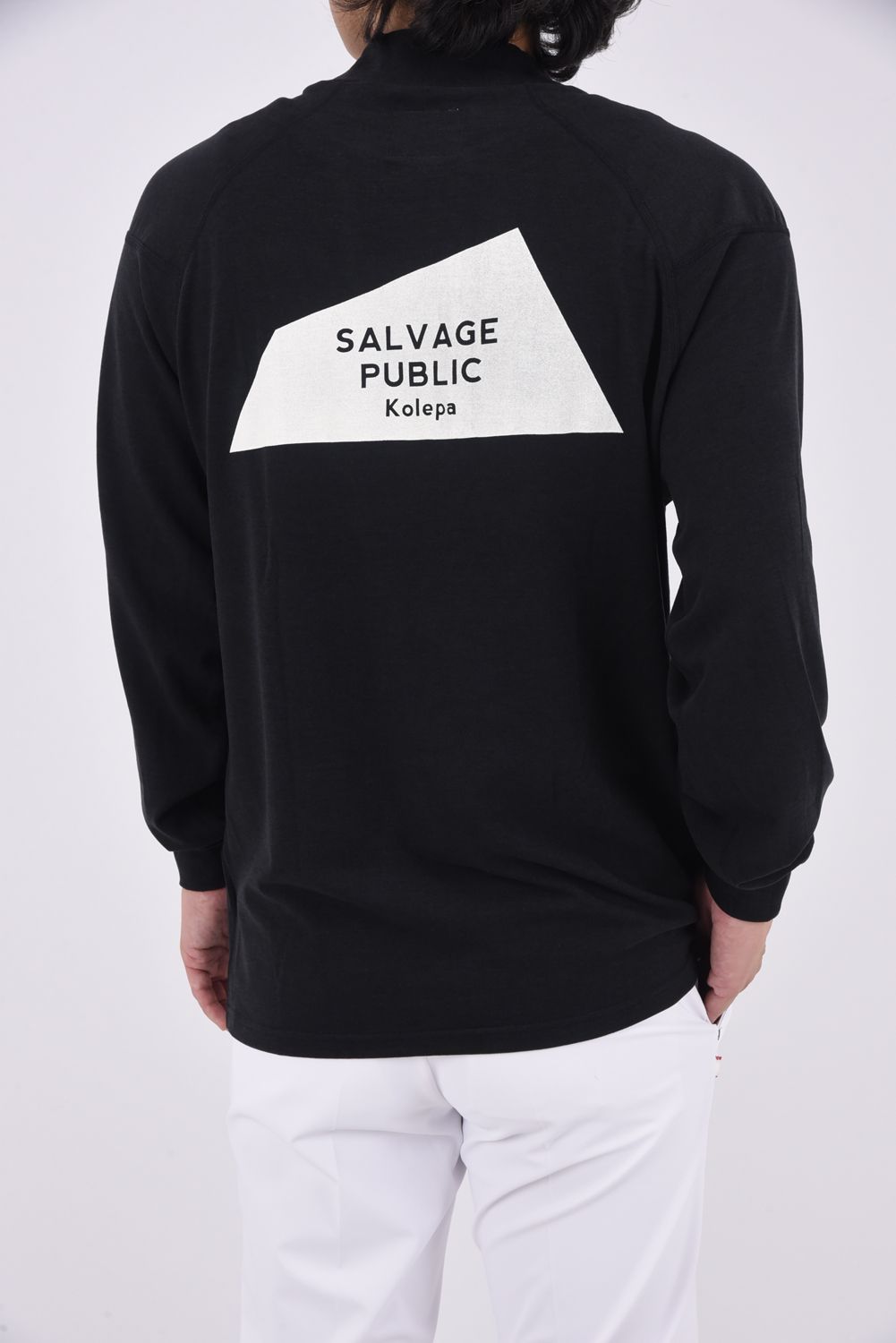 Honu Mockneck L/S (Brand Stamp) / ダイアモンドヘッドロゴプリント ロングスリーブ モックネックシャツ (ブラック)