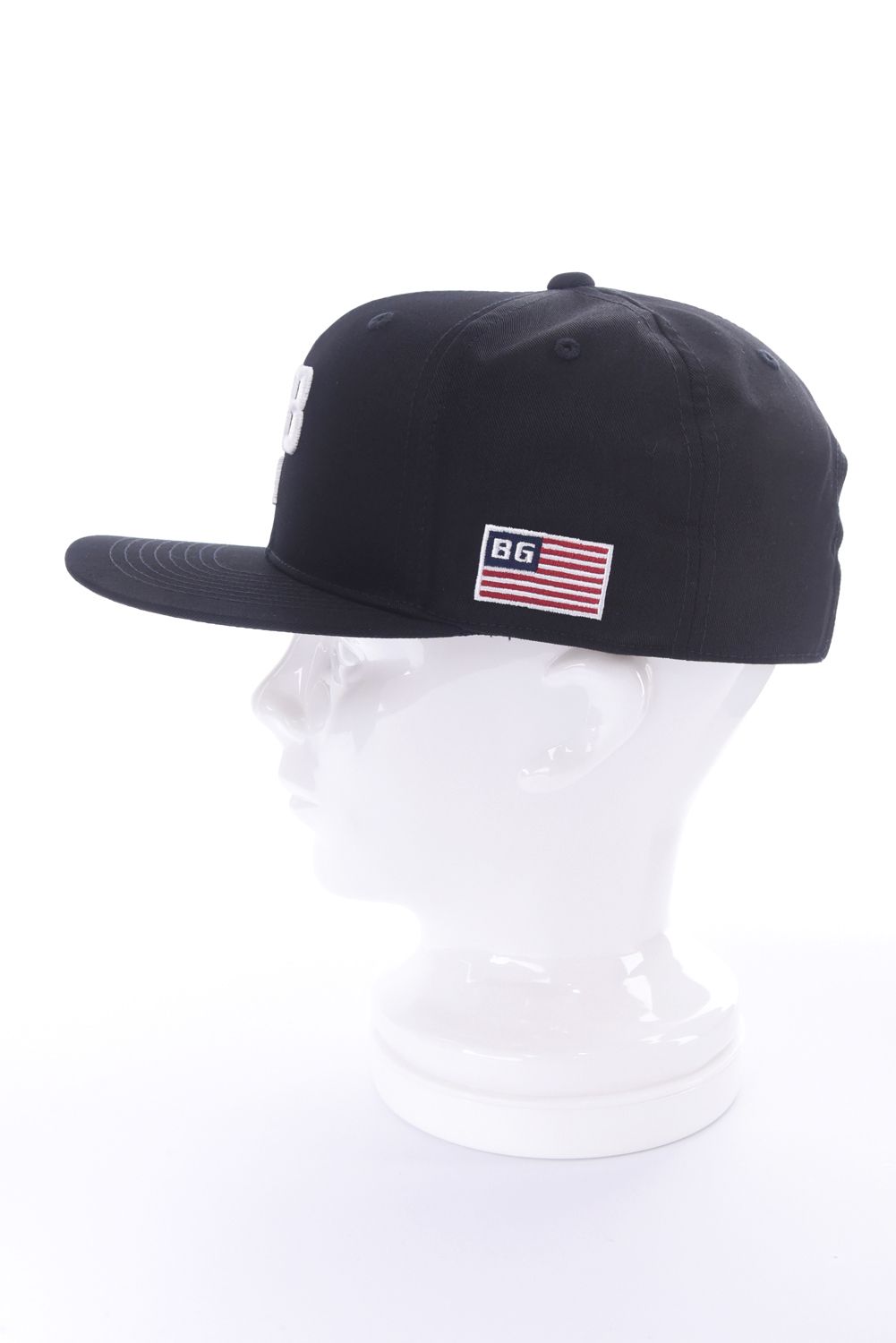 【26SS】 MEN’S BG LOGO FLAT VISOR CAP / BGロゴ フラットキャップ (ブラック)