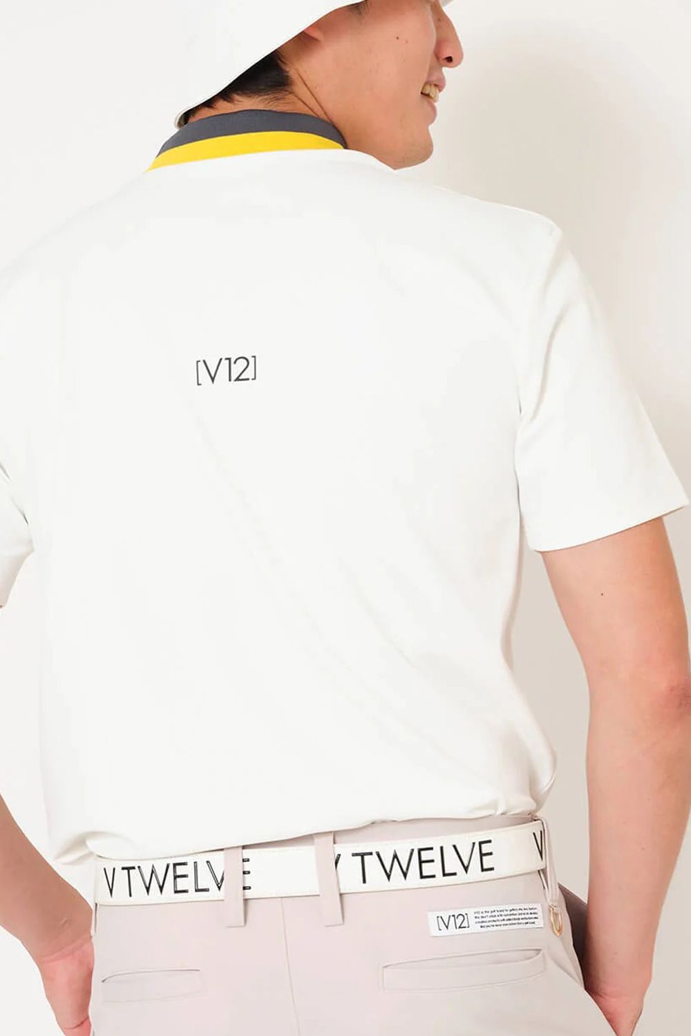 【26SS】 ONE HAND MOCK / バイカラージャカード モックネックTシャツ (ホワイト)